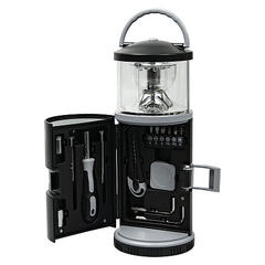 Набор инструментов Tools lantern cо встроенной лампой, 15 инструментов, черный, в пластиковом футляре