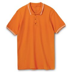 Рубашка поло Virma Stripes, оранжевая, размер S