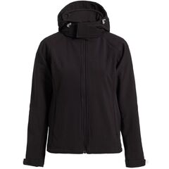 Куртка женская Hooded Softshell черная, размер L