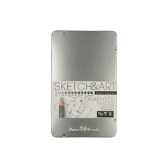 Набор из 12 чернографитовых карандашей «Sketch & Art» 2Н - 9В