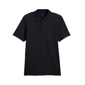 Футболка поло SOFTSTYLE ADULT DOUBLE PIQUE, ЧЕРНЫЙ S