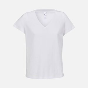 Футболка женская Regent Women с V-образным вырезом, белая, размер XXL