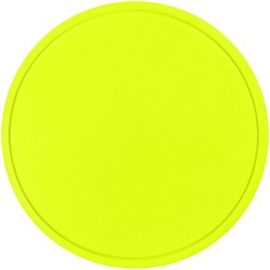 Лейбл из ПВХ Dzeta Round, L, желтый неон