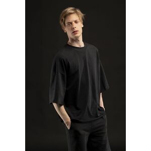 Футболка унисекс T1, черная, размер M/L