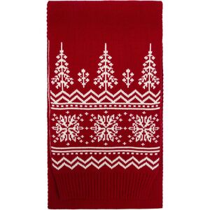 Шарф Elnik, красный с молочно-белым