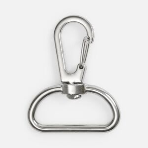 Застежка-карабин Snap Hook, L, серебристая (хром)