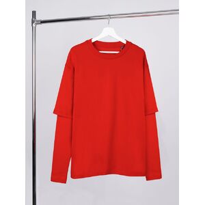 Футболка оверсайз с двойным рукавом Kosmos, красная, размер XL/XXL