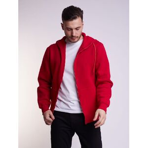 Худи на молнии Premium Heavy, красное, размер 5XL