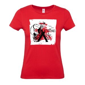 Футболка женская Carmen and Carwoman, красная, размер L