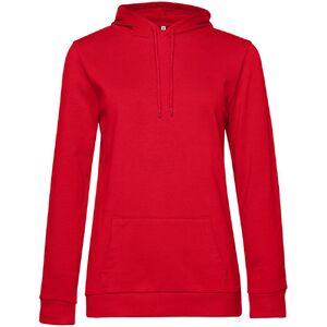 Толстовка с капюшоном женская Hoodie, красная, размер XL