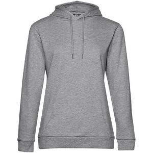Толстовка с капюшоном женская Hoodie, серый меланж, размер M