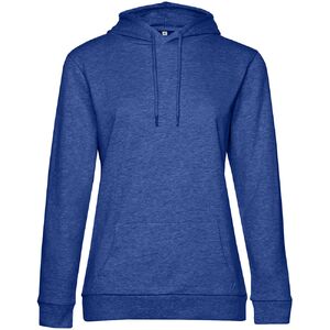 Толстовка с капюшоном женская Hoodie, ярко-синий меланж, размер L