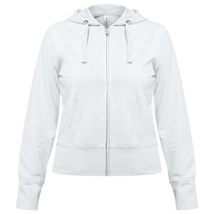 Толстовка женская Hooded Full Zip белая, размер XS