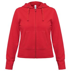 Толстовка женская Hooded Full Zip красная, размер XXL