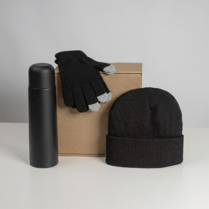 Набор подарочный GET WARM: перчатки, шапка, термос