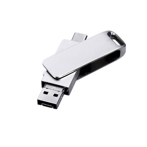 USB 2.0-флешка на 64 Гб 3-в-1 с разъемами Micro USB и USB-C