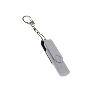 USB 2.0- флешка на 128 Гб с поворотным механизмом и дополнительным разъемом Type-C
