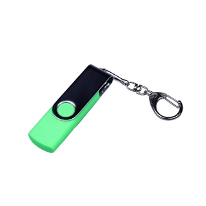 USB 2.0/micro USB/Type-C- флешка на 16 Гб c поворотным механизмом