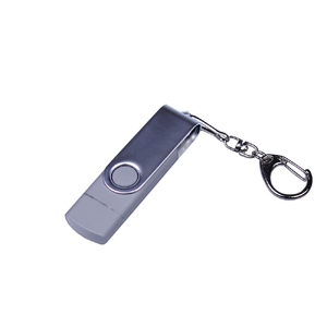 USB 2.0/micro USB/Type-C- флешка на 64 Гб c поворотным механизмом