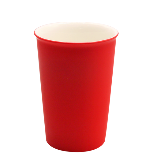 Кружка керамическая Magic, софт-тач, красный-S