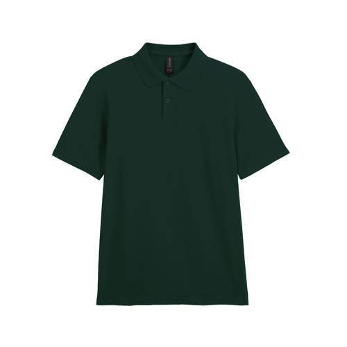 Футболка поло SOFTSTYLE ADULT DOUBLE PIQUE, ТЕМНО-ЗЕЛЕНЫЙ 2XL