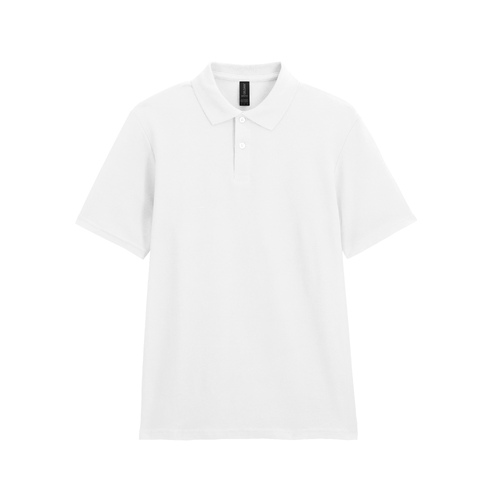 Футболка поло SOFTSTYLE ADULT DOUBLE PIQUE, БЕЛЫЙ 4XL