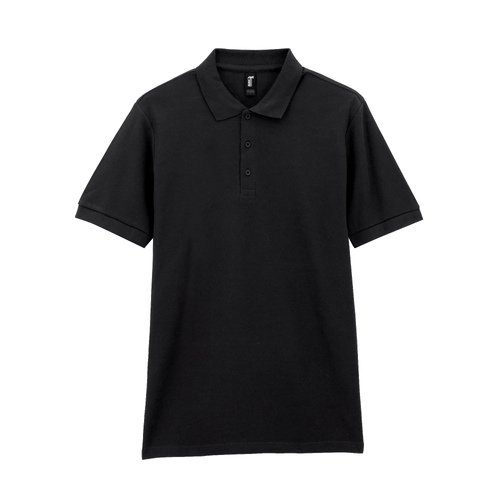Футболка поло PREMIUM COTTON ADULT DOUBLE PIQUE, ЧЕРНЫЙ 2XL