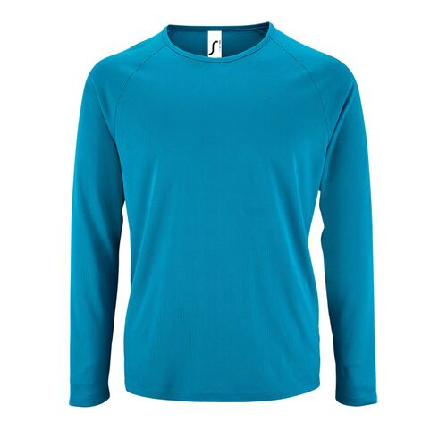 Футболка с длинным рукавом Sporty LSL Men ярко-бирюзовая, размер XL