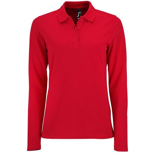 Рубашка поло женская с длинным рукавом Perfect LSL Women красная, размер XL