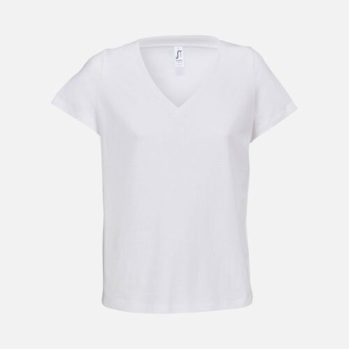 Футболка женская Regent Women с V-образным вырезом, белая, размер L