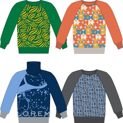 Свитер на заказ Tricksy Net Reglan, полушерсть, размер XXL