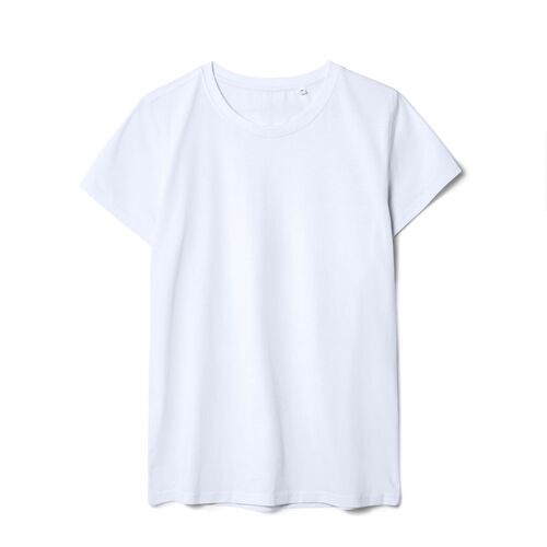 Футболка женская T-bolka Stretch Lady, белая (холодный оттенок), размер S