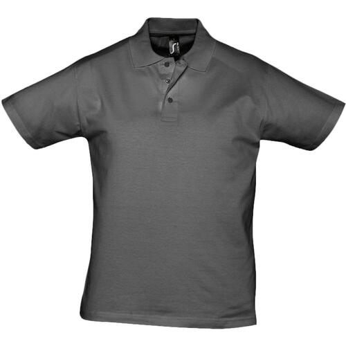 Рубашка поло мужская Prescott men 170 темно-серая, размер XL