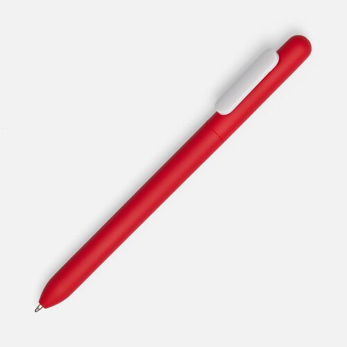 Ручка шариковая Swiper Soft Touch, красная с белым