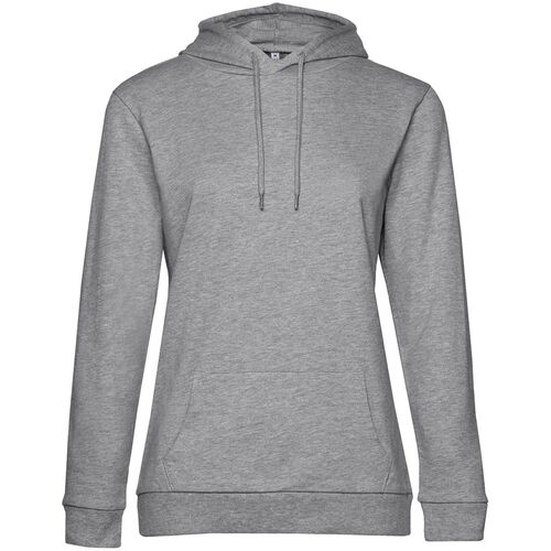 Толстовка с капюшоном женская Hoodie, серый меланж, размер XXL