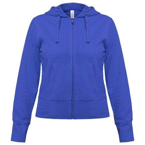 Толстовка женская Hooded Full Zip ярко-синяя, размер XS