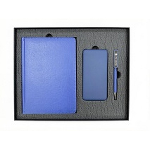 Набор подарочный BLISS: ежедневник, ручка и power bank в коробке с ложементом