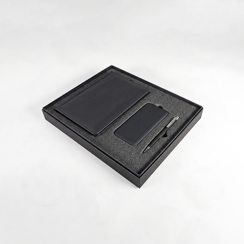 Набор подарочный BLISS: ежедневник, ручка и power bank в коробке с ложементом