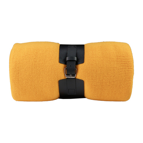 Плед "Belt"; жёлтый; 130 х 180 см; 100% акрил, с поясом