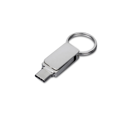 USB 3.0- флешка «Mercury» на 256 Гб с поворотным механизмом и дополнительным разъемом Type-C