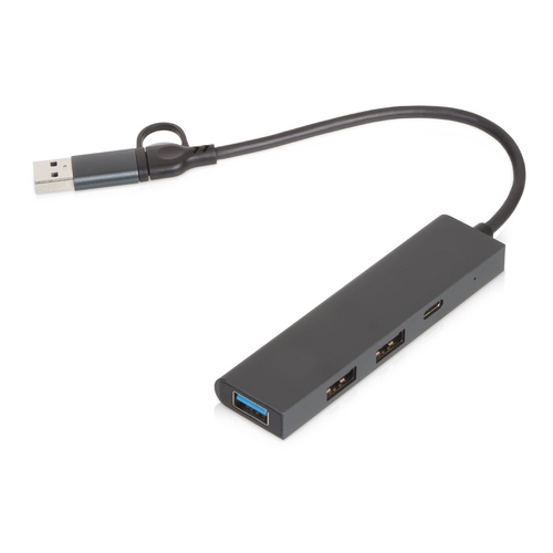 USB-хаб «Command» с коннектором 2-в-1 USB-C и USB-A, 2.0/3.0