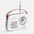 Bluetooth-колонка с радио Retronica, белая