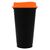 Стакан с крышкой Color Cap Black, черный с оранжевым