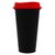 Стакан с крышкой Color Cap Black, черный с красным