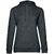 Толстовка с капюшоном женская Hoodie, серый меланж (антрацит), размер L