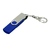 USB 2.0- флешка на 16 Гб с поворотным механизмом и дополнительным разъемом Micro USB