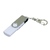 USB 2.0- флешка на 16 Гб с поворотным механизмом и дополнительным разъемом Micro USB